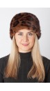 Spotted mink fur hat
